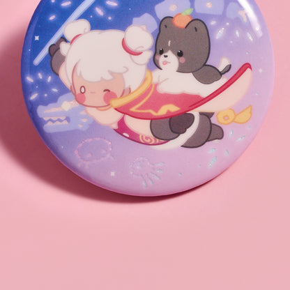 Sky Button Pin - Warm Companions