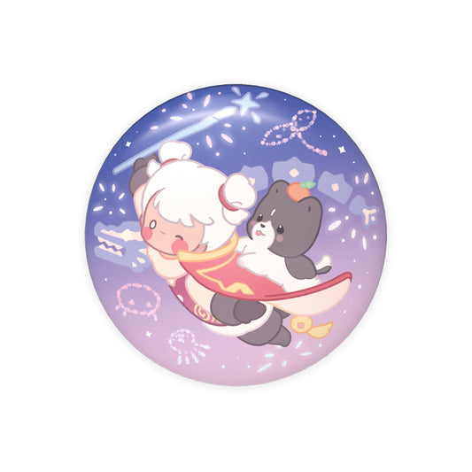 Sky Button Pin - Warm Companions