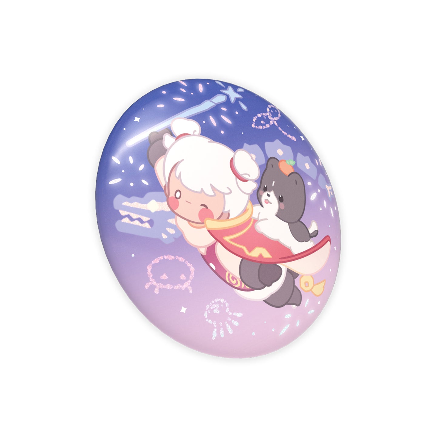 Sky Button Pin - Warm Companions