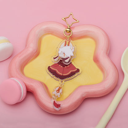 Sky Acrylic Wobbly Keychain - Days of Fortune Rabbit Mask