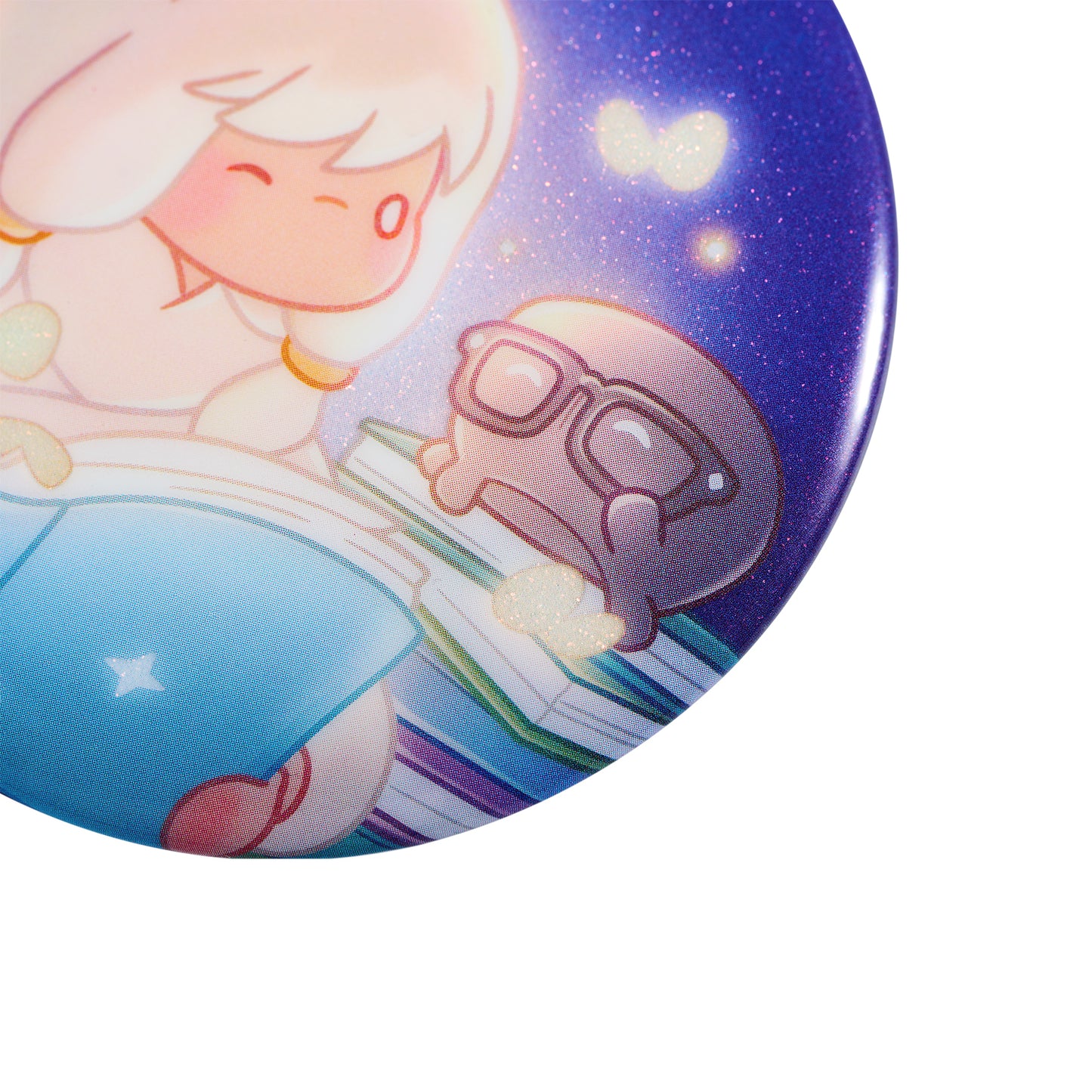 Sky Button Pin - Timid Bookworm