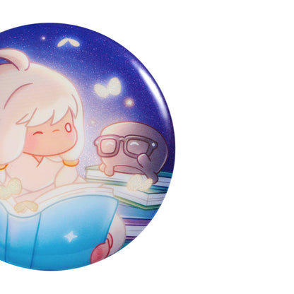 Sky Button Pin - Timid Bookworm