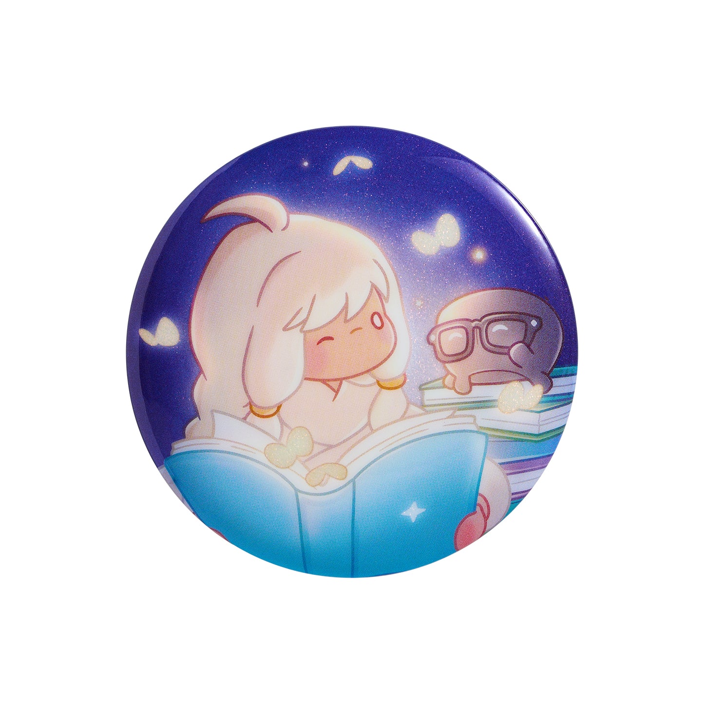 Sky Button Pin - Timid Bookworm