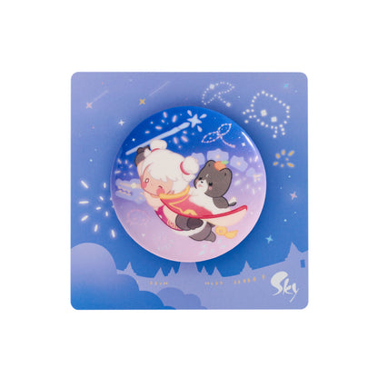 Sky Button Pin - Warm Companions
