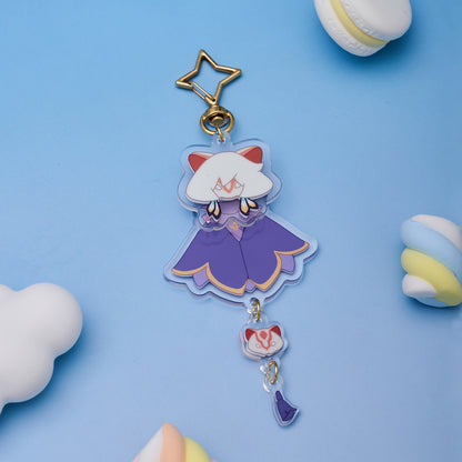 Sky Acrylic Wobbly Keychain - Weasel Mask