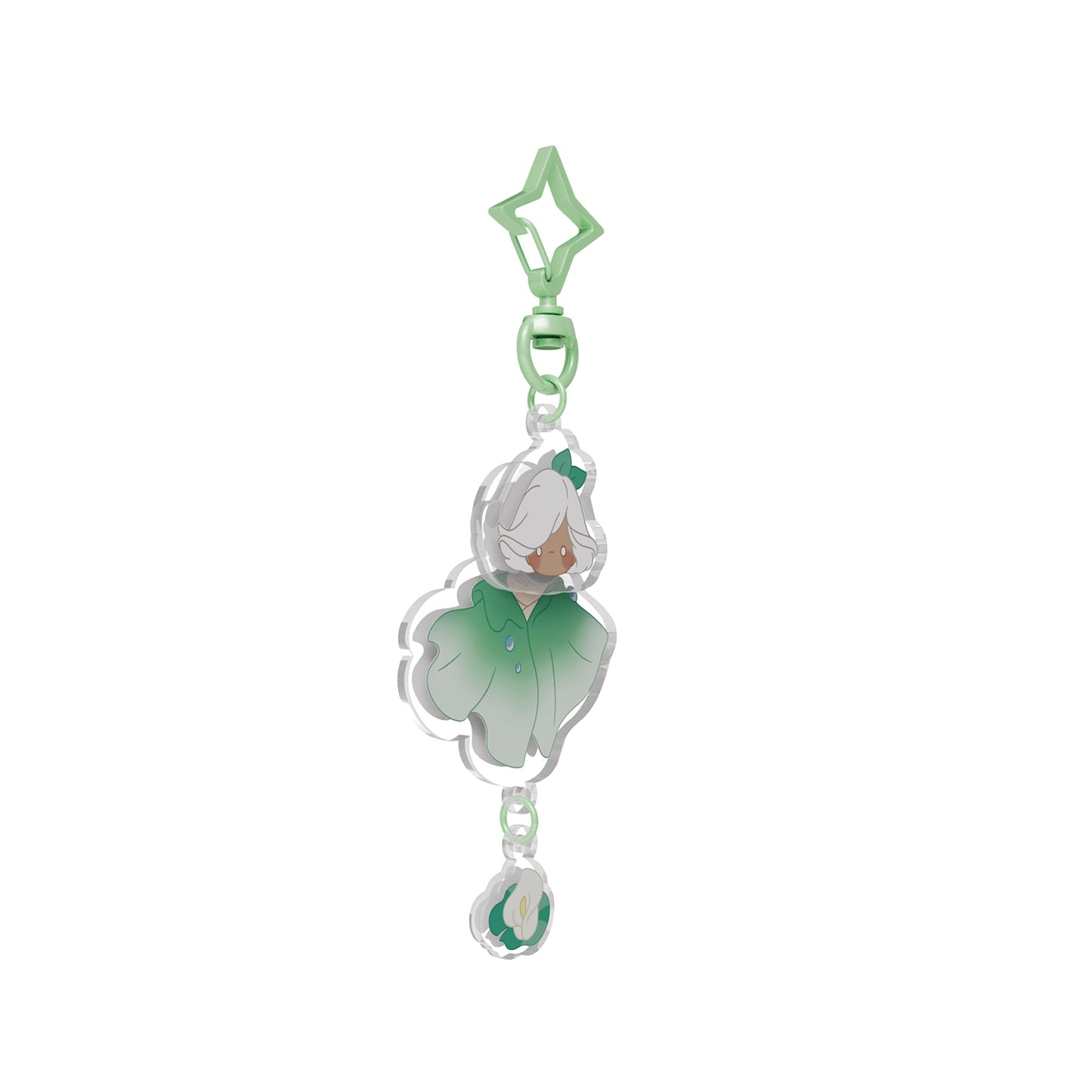 Sky Acrylic Wobbly Keychain - Arum Lily