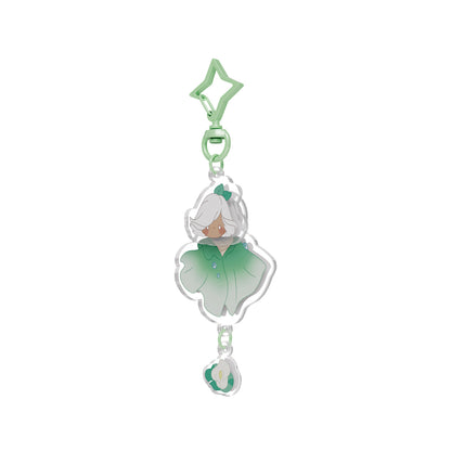 Sky Acrylic Wobbly Keychain - Arum Lily