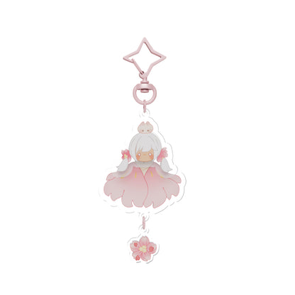Sky Acrylic Wobbly Keychain - Cherry Blossom