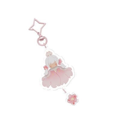 Sky Acrylic Wobbly Keychain - Cherry Blossom