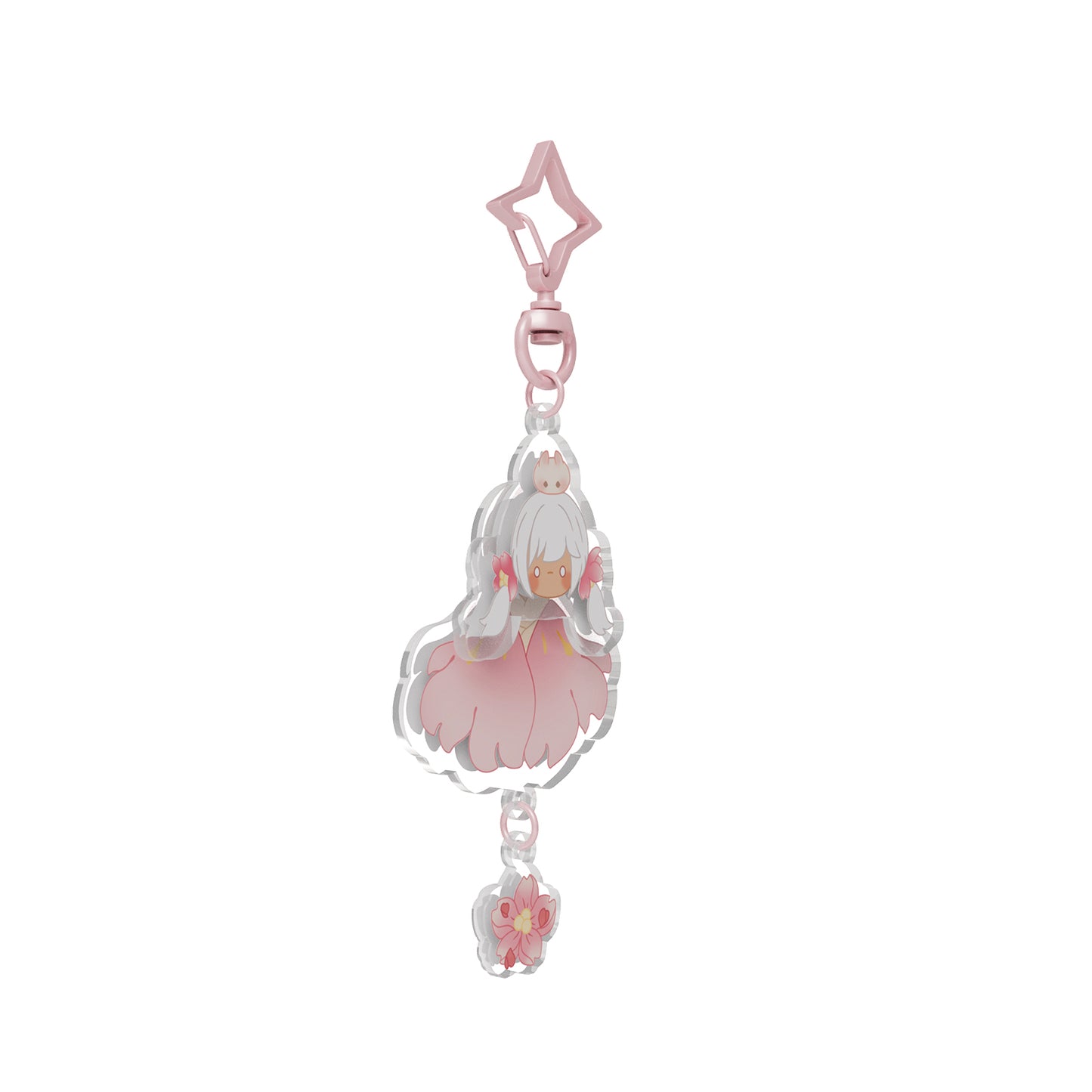 Sky Acrylic Wobbly Keychain - Cherry Blossom