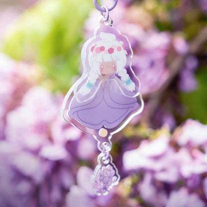 Sky Acrylic Wobbly Keychain - Wisteria