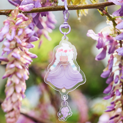 Sky Acrylic Wobbly Keychain - Wisteria
