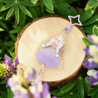 Sky Acrylic Wobbly Keychain - Wisteria