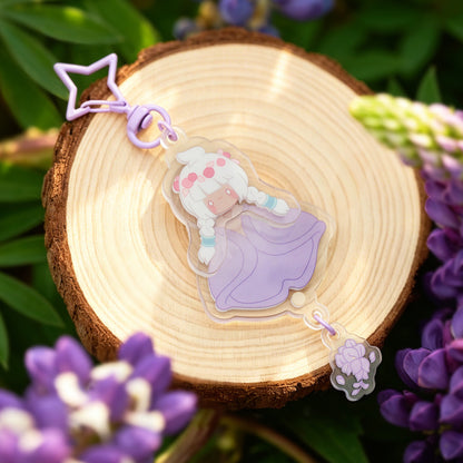 Sky Acrylic Wobbly Keychain - Wisteria