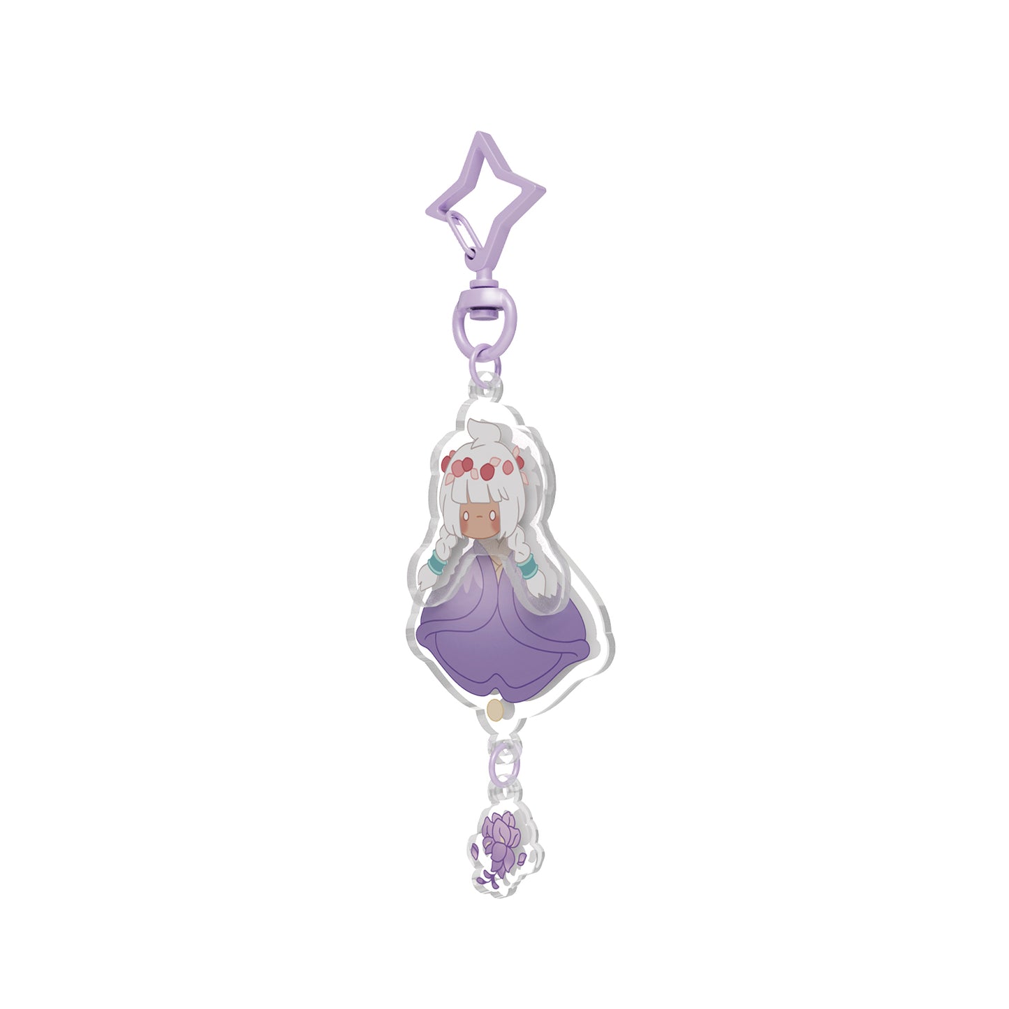Sky Acrylic Wobbly Keychain - Wisteria