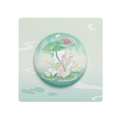 Sky Button Pin - Arum Lily