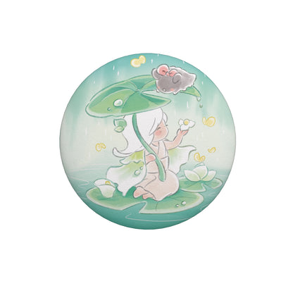 Sky Button Pin - Arum Lily