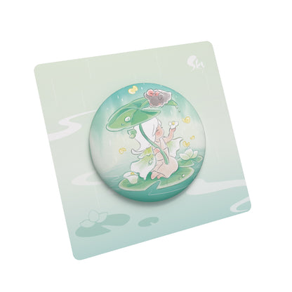 Sky Button Pin - Arum Lily
