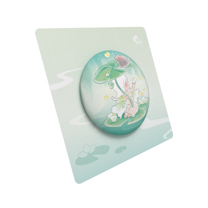 Sky Button Pin - Arum Lily