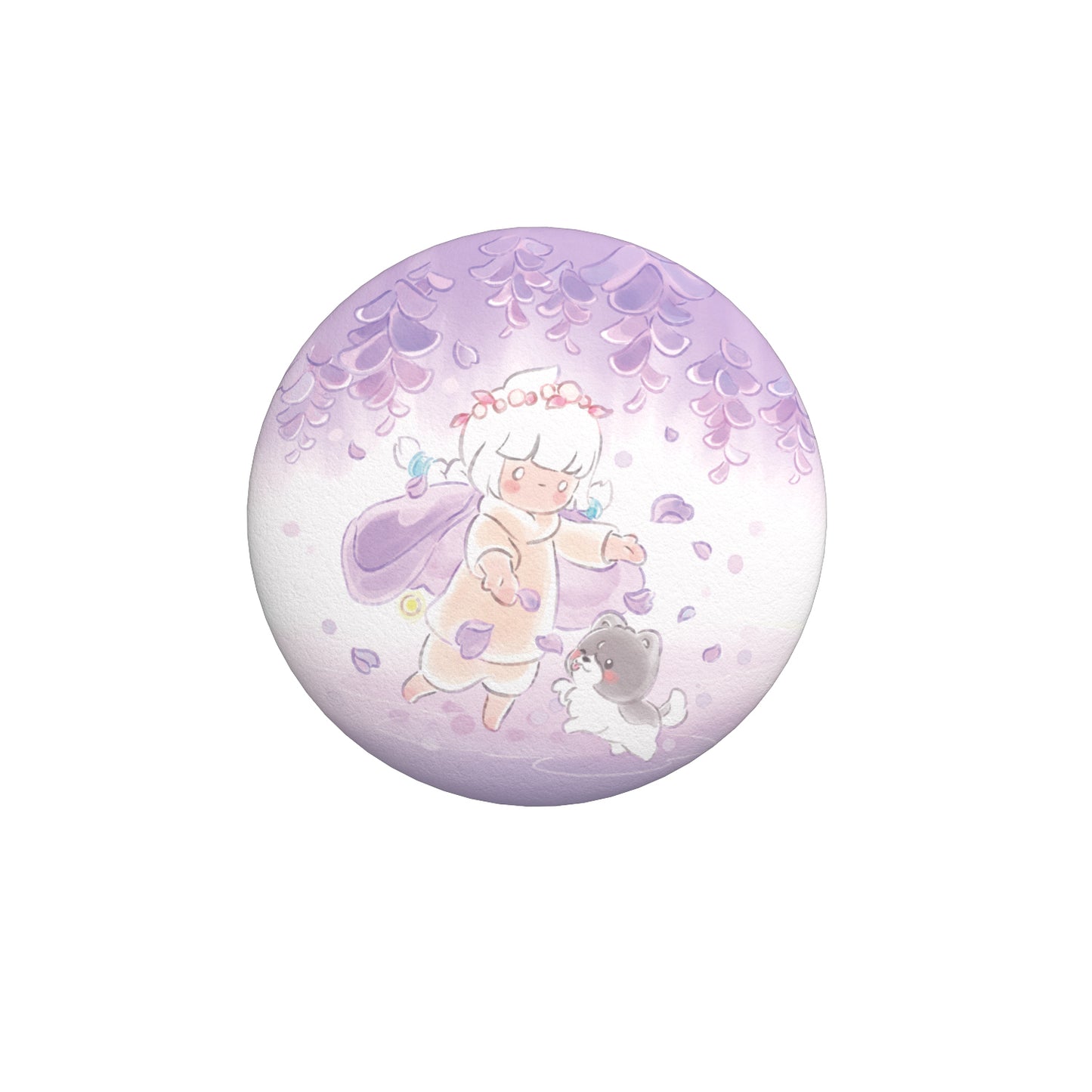 Sky Button Pin - Wisteria