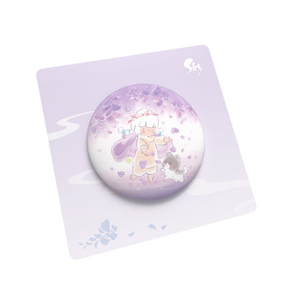 Sky Button Pin - Wisteria