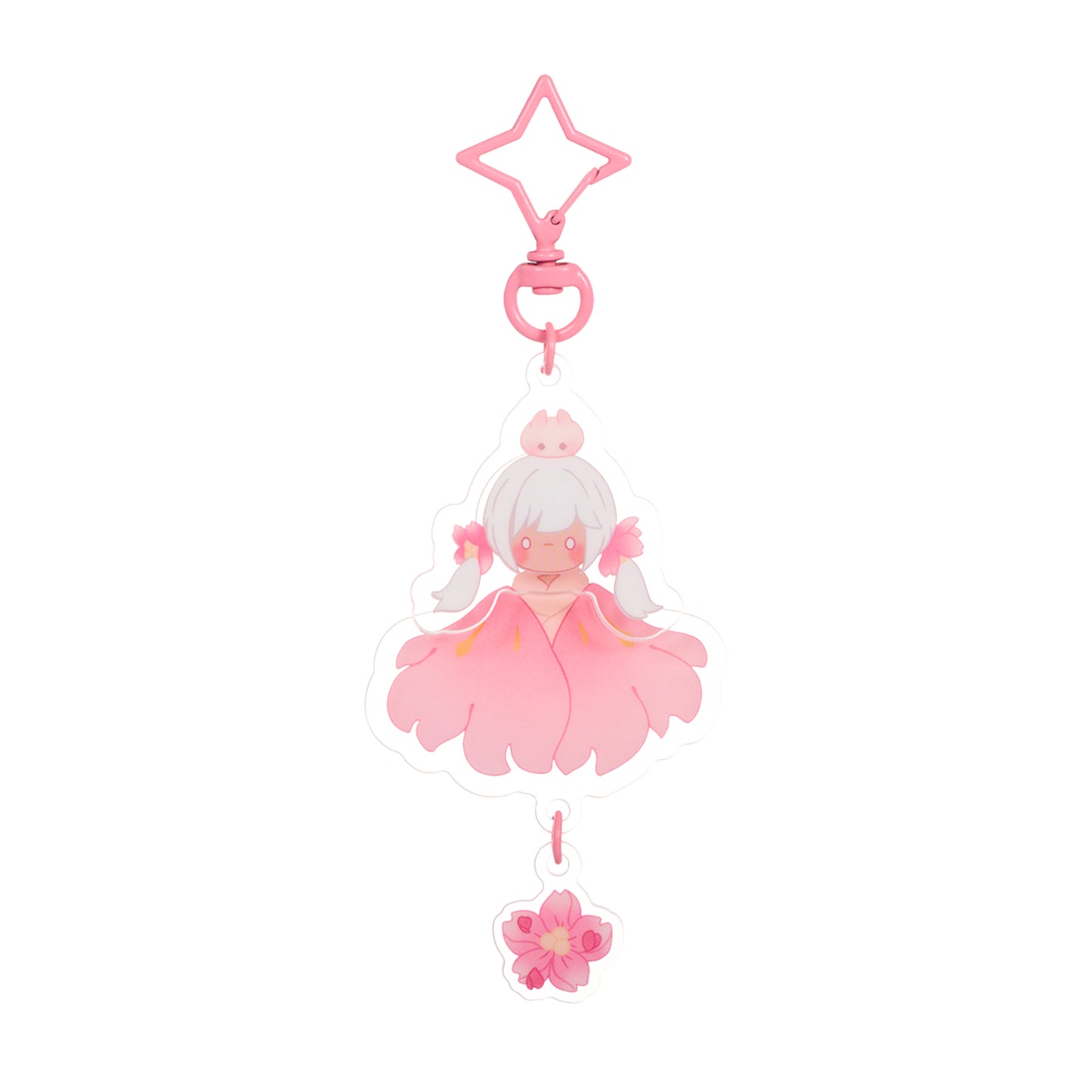 Sky Acrylic Wobbly Keychain - Cherry Blossom