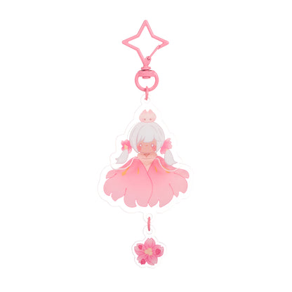 Sky Acrylic Wobbly Keychain - Cherry Blossom