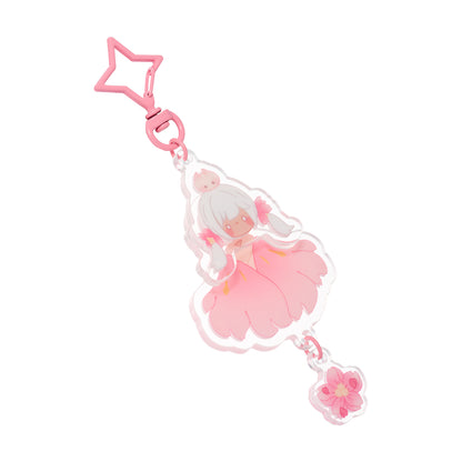 Sky Acrylic Wobbly Keychain - Cherry Blossom