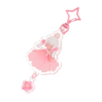 Sky Acrylic Wobbly Keychain - Cherry Blossom