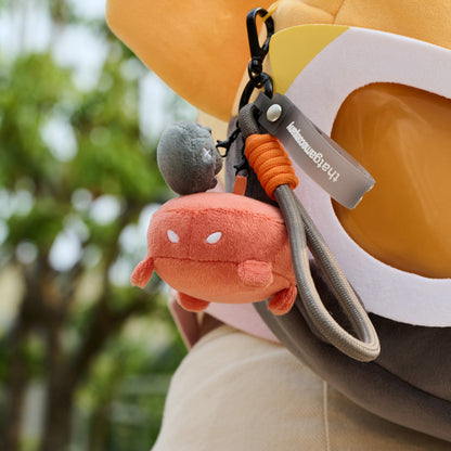 Angry Crab Plush Keychain Charm