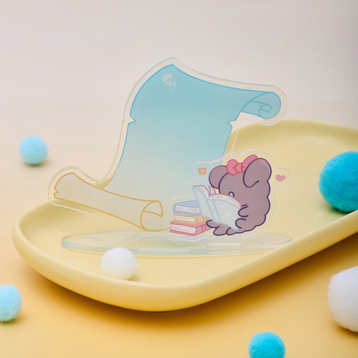 Sky Acrylic Writing Board Stand - Message Scroll