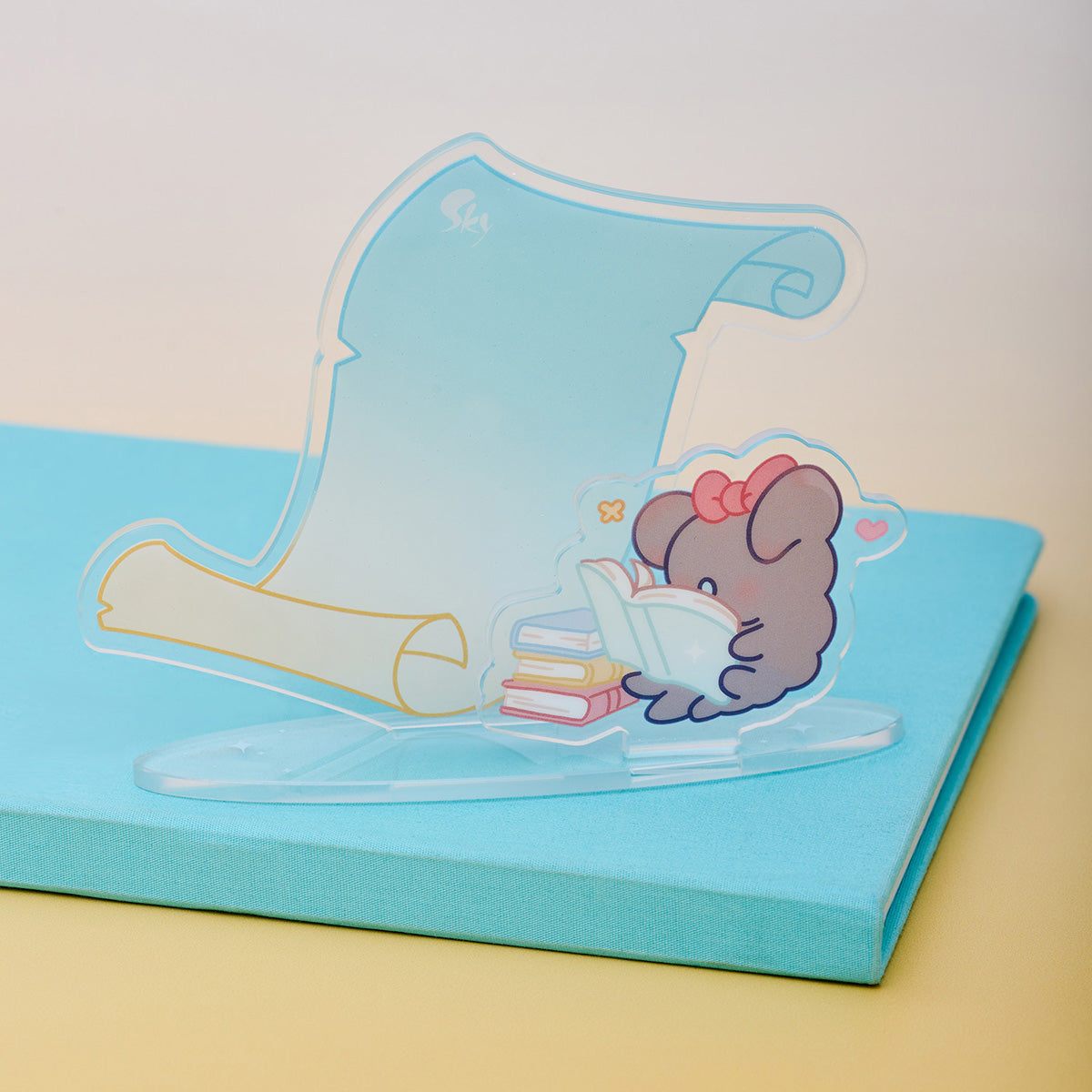 Sky Acrylic Writing Board Stand - Message Scroll