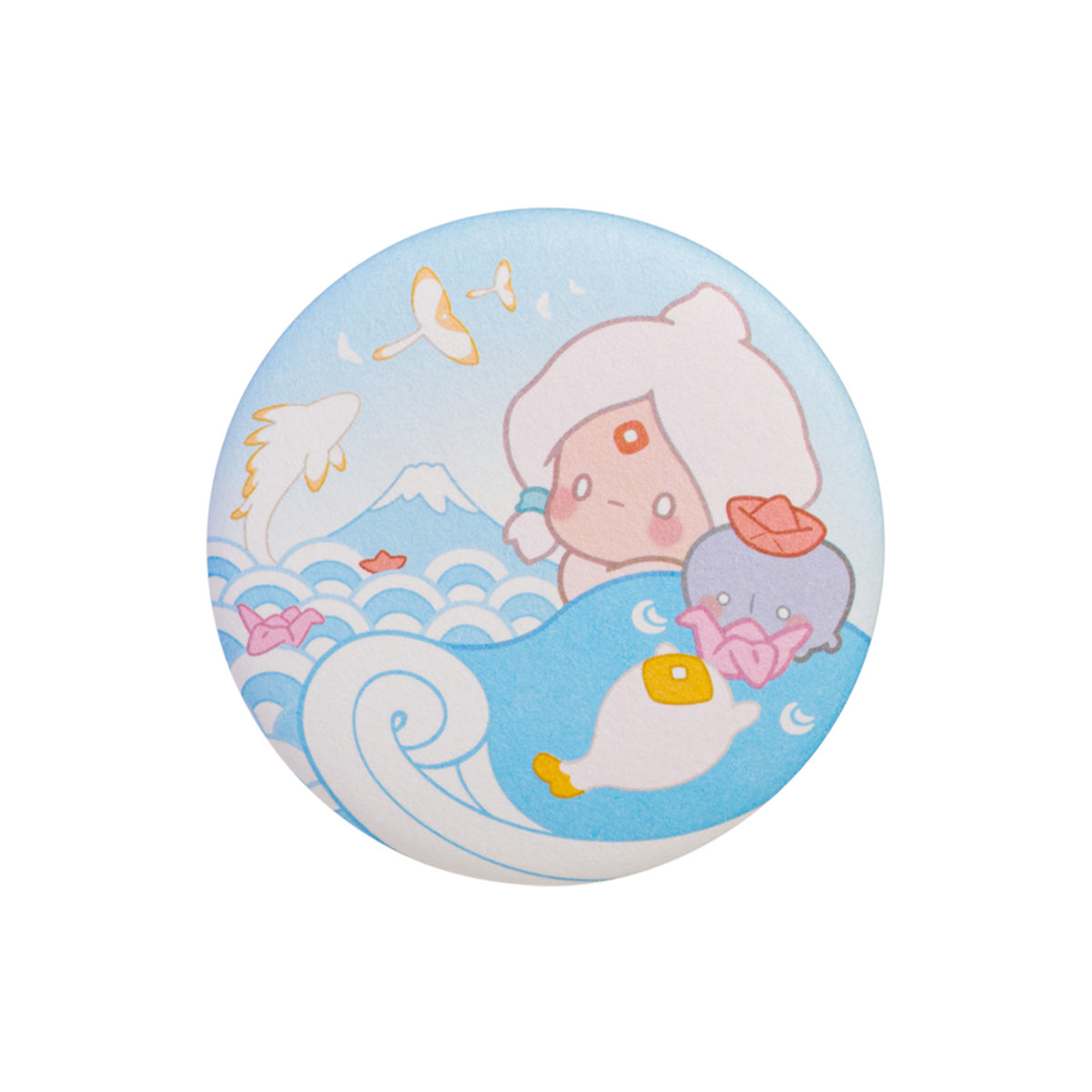Sky Button Pin - Light and Ripples