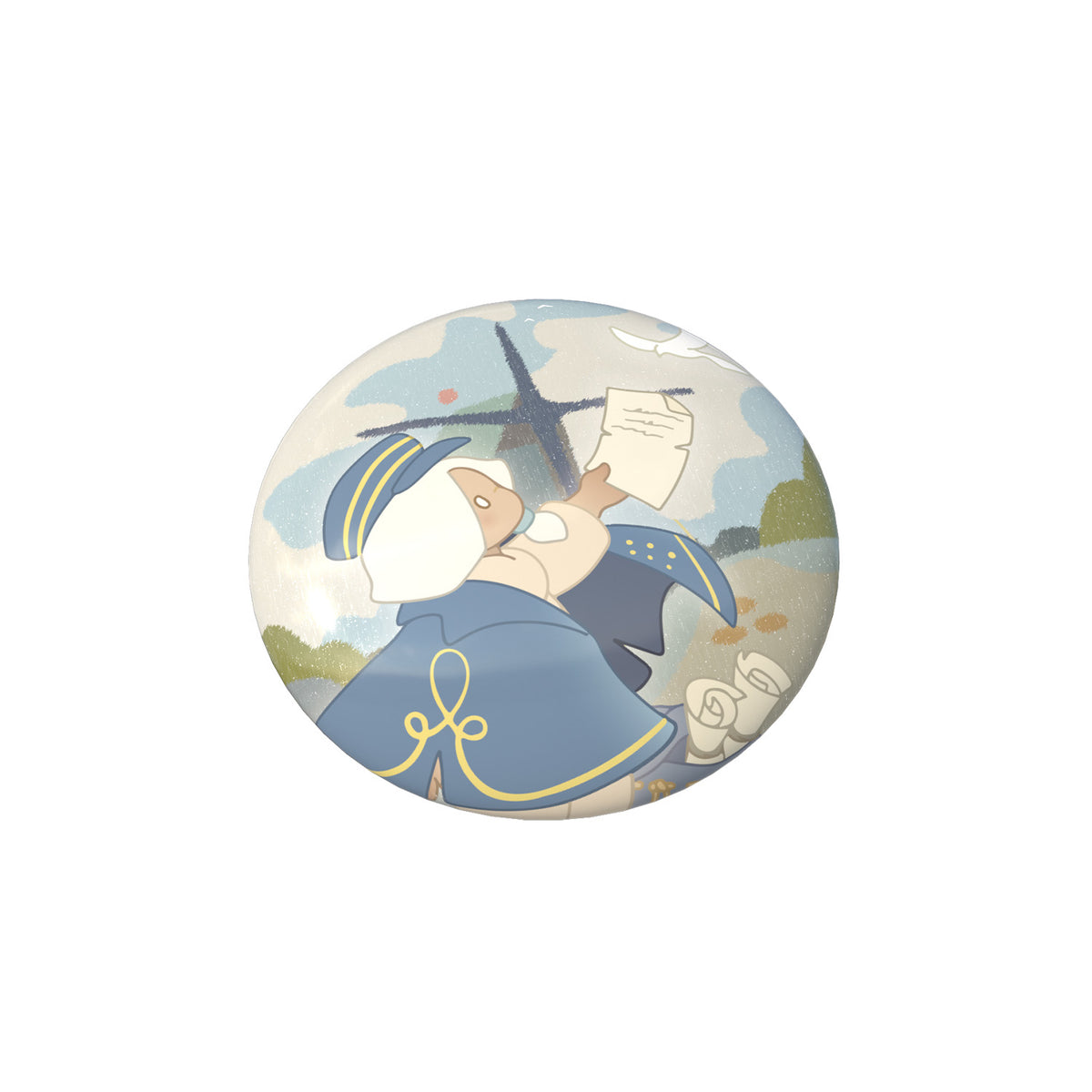 Sky Button Pin