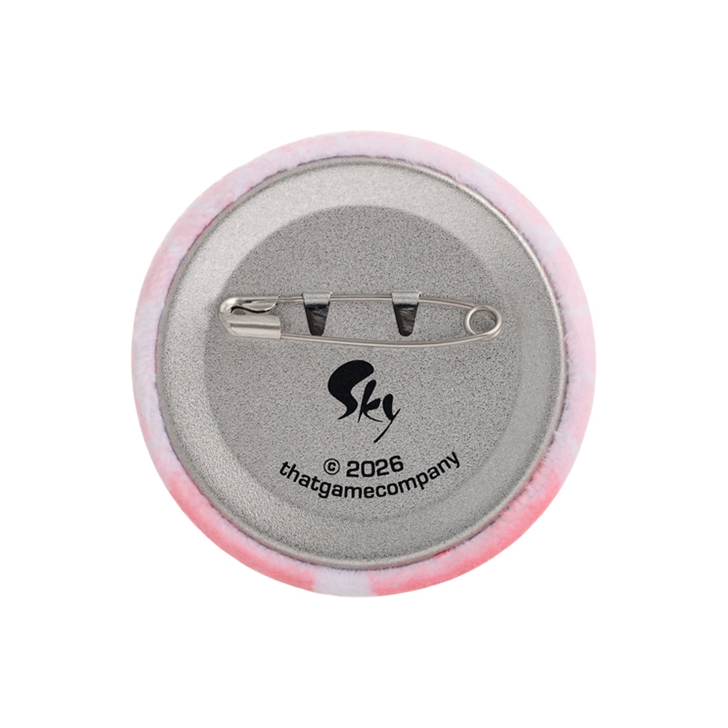 Sky Flocked Button Pin