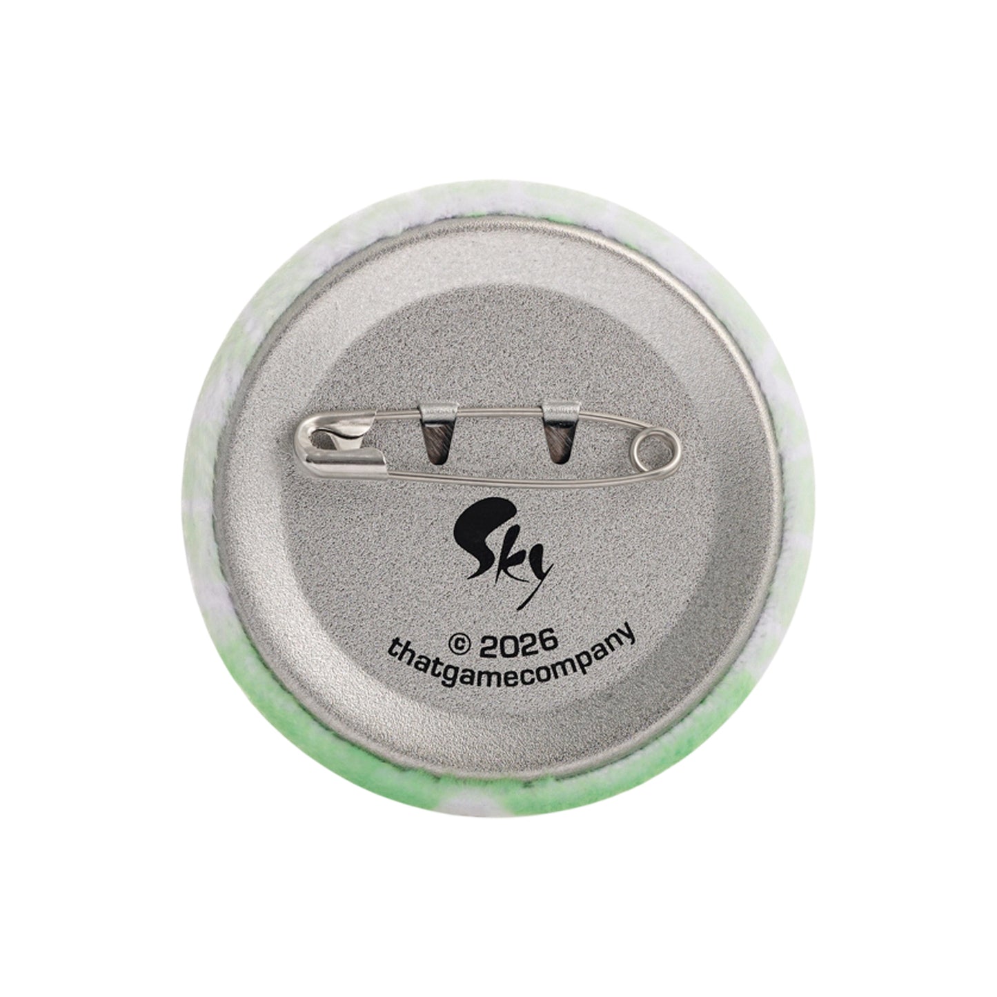 Sky Flocked Button Pin