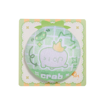 Sky Flocked Button Pin