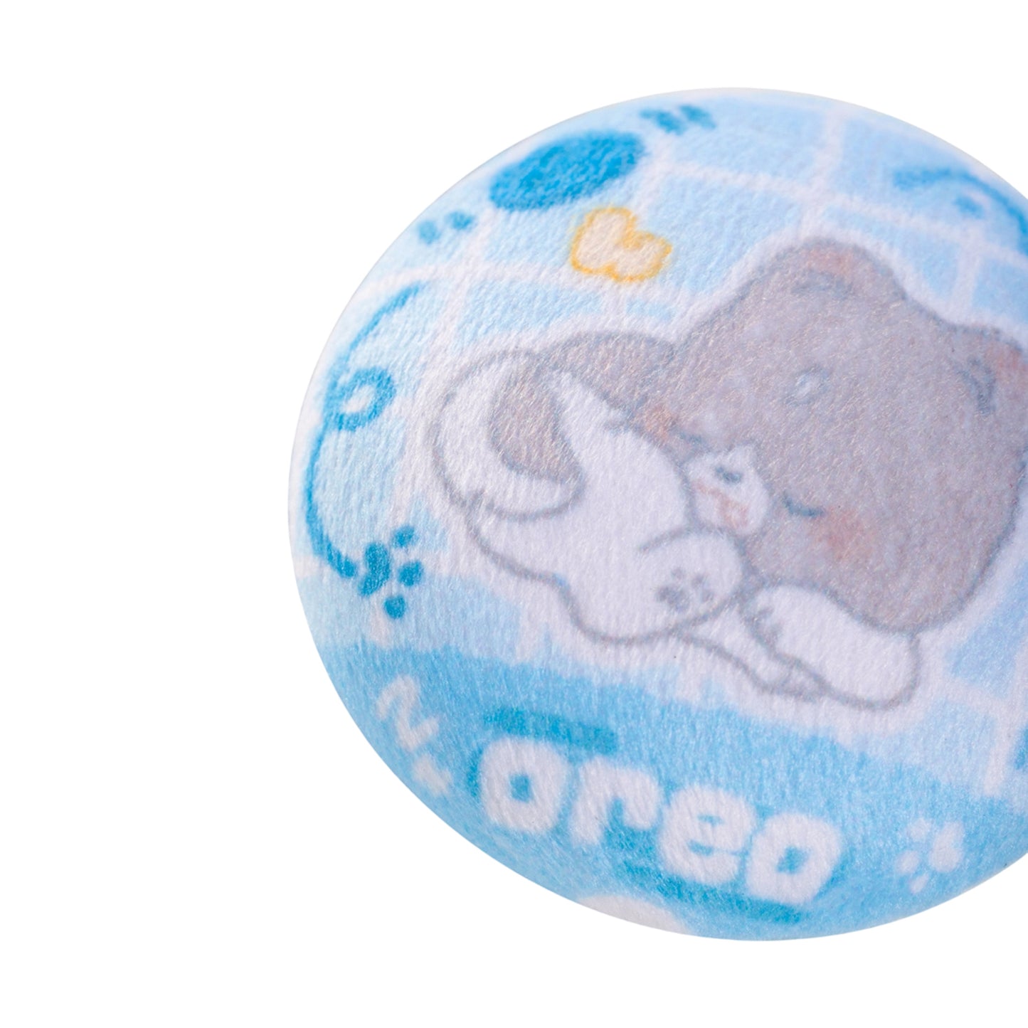 Sky Flocked Button Pin