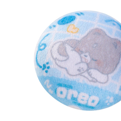 Sky Flocked Button Pin