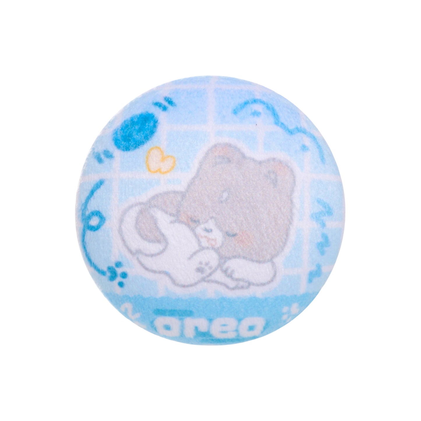 Sky Flocked Button Pin