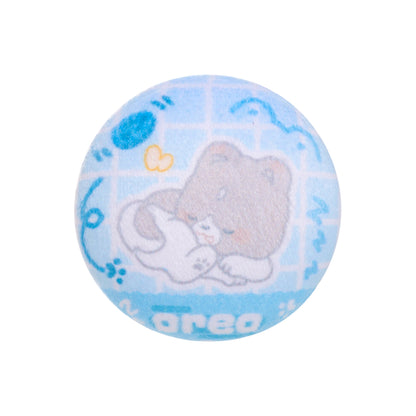 Sky Flocked Button Pin