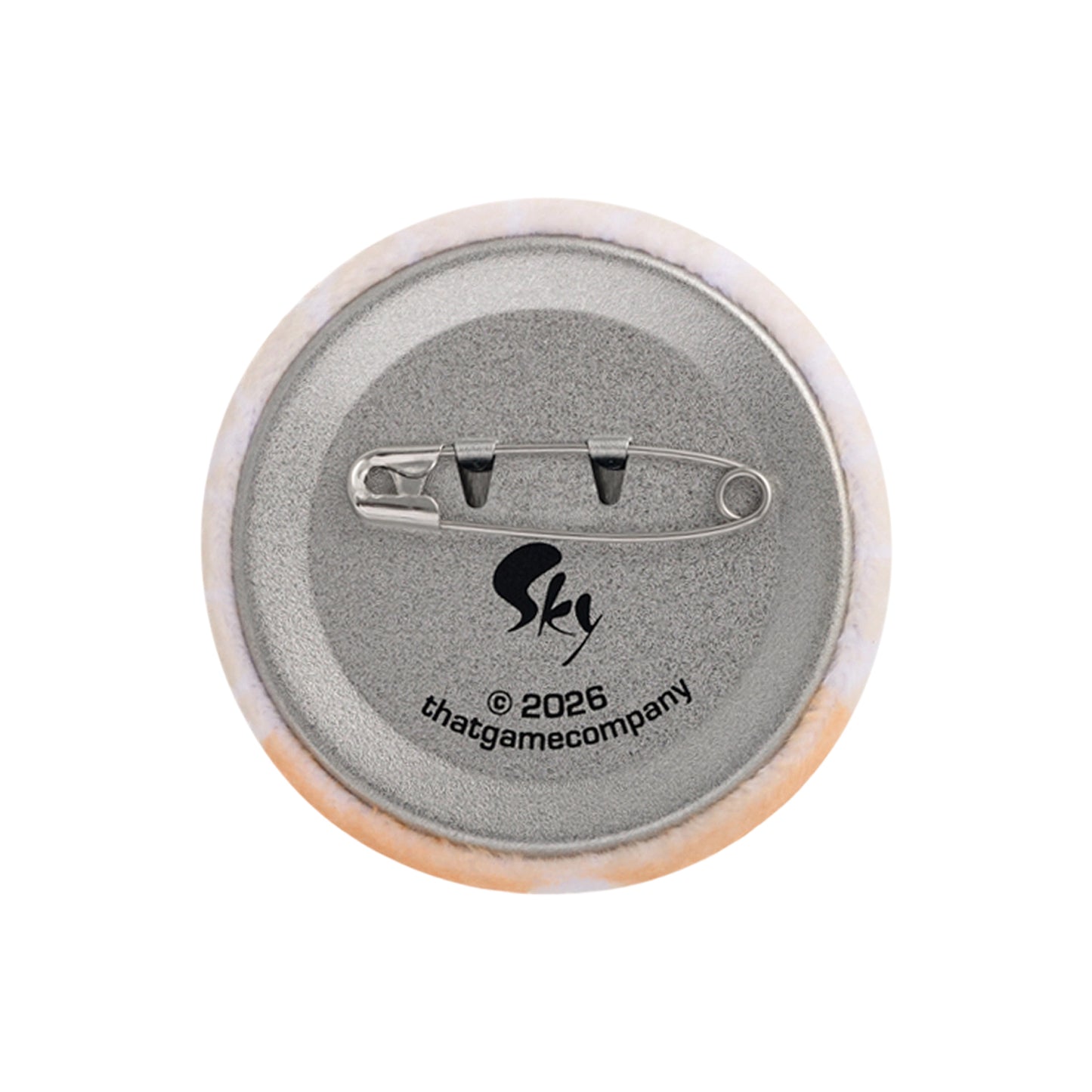 Sky Flocked Button Pin