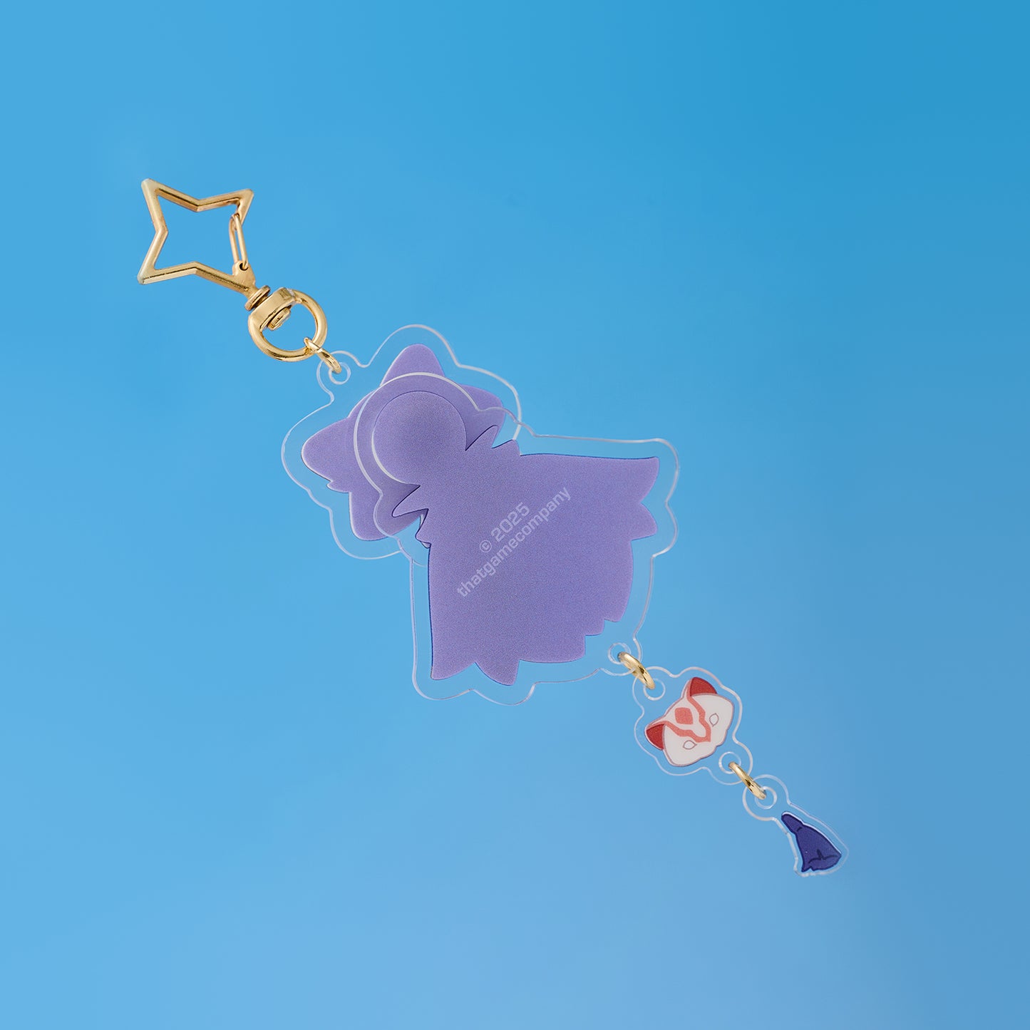 Sky Acrylic Wobbly Keychain - Weasel Mask