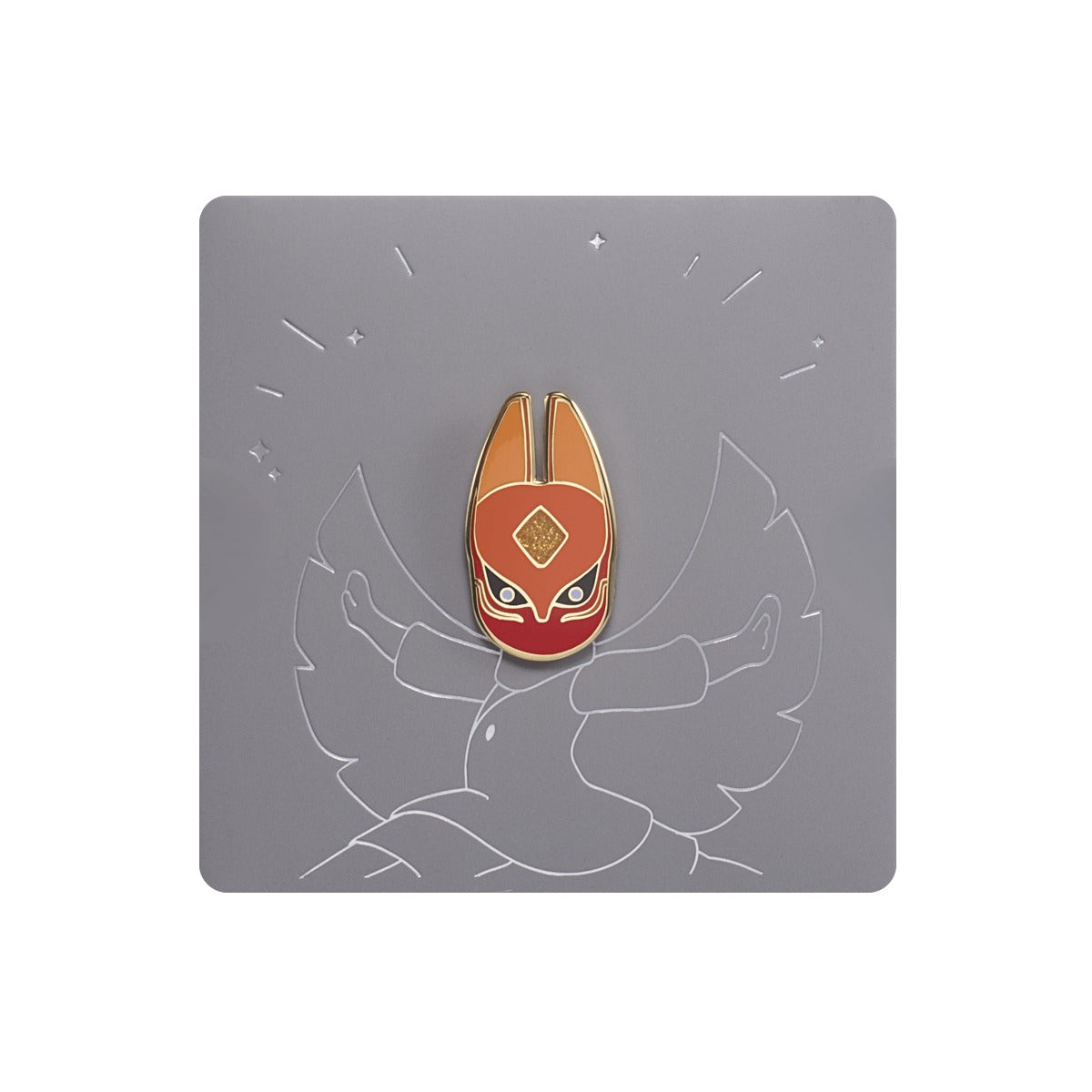 Gratitude Fox Mask Pin