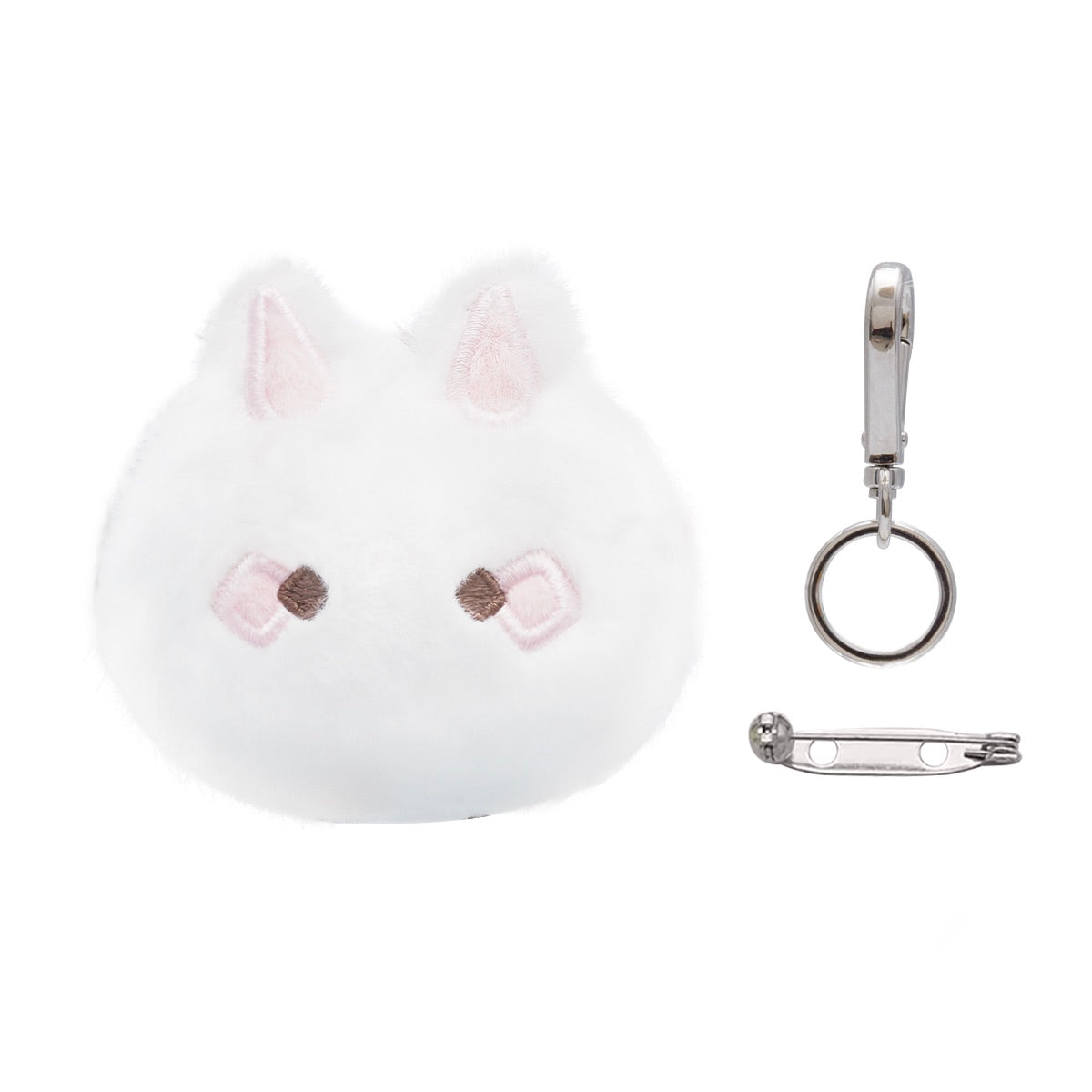 Bunny Plush Pin Keychain